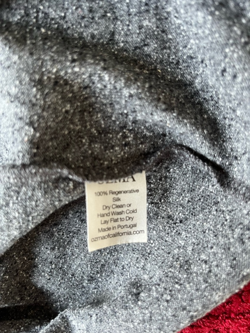 Ozma classic tee silk Noil jersey Gray Crew Neck Tee - Picture 3 of 4